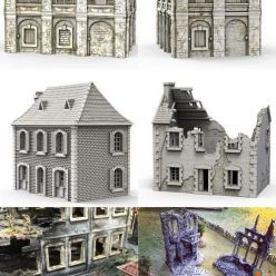 3D model WWII Ruins Complete – 3D Print