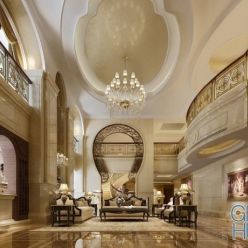 3D model Chinese classic luxury interior