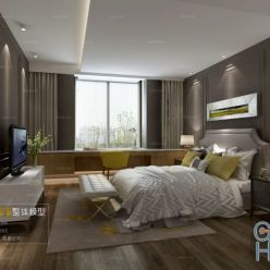 3D model Modern Style Bedroom Interior 28