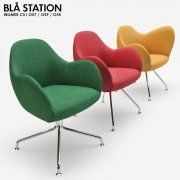 3D model Three armchairs Bla Station Wilmer