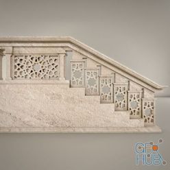 3D model Ethnic stairs