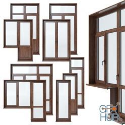 3D model 9 balcony door options