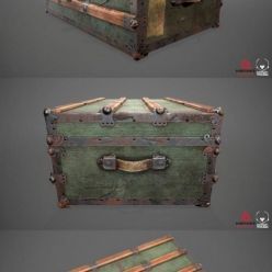 3D model Vintage Trunk Box PBR