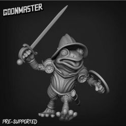 3D model Goon Master Games - Sacred Swamp - Frog Swordsmen – 3D Print