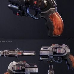 3D model Cyberpunk Revolver
