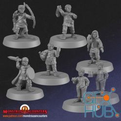 3D model Halflings Set 1 – 3D Print