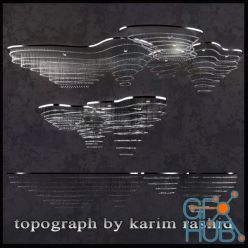 3D model The topograph chandelier by Karim Rashid