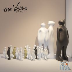 3D model Ceramic figure «The Visitor» by Guido Deleu (max, fbx)