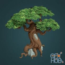3D model Cartoonish Tree