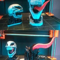 3D model Venom skull with base – 3D Print