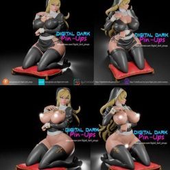 3D model Digital Dark Pin-ups Nun and Futa – 3D Print