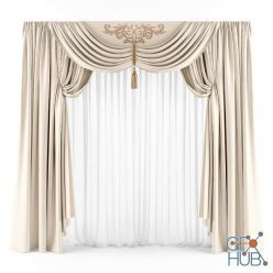 3D model Curtains classic 55 (max, fbx)