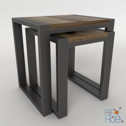 3D model Fletcher Side Table Set