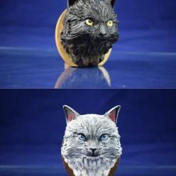 3D model Long Hair Cat Bust – 3D Print