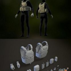 3D model Military Soldier Vest PBR