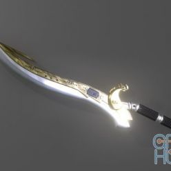 3D model Beautiful blade with decor
