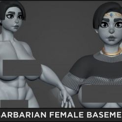 3D model ArtStation – BASEMESH – Barbarian Female