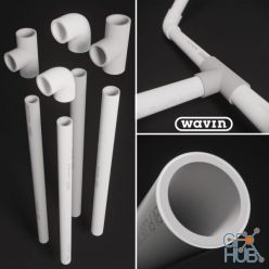 3D model Waving polypropylene pipes