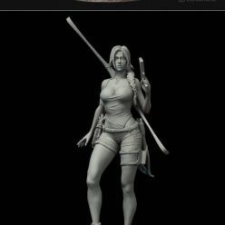 3D model Lara Croft Tomb Raider Fan Art Statue – 3D Print