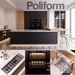3D model Kitchen Poliform Varenna My Planet 4