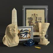 3D model Egyptian souvenirs set