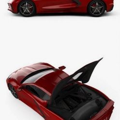 3D model Chevrolet Corvette Stingray with HQ interior and Engine 2020