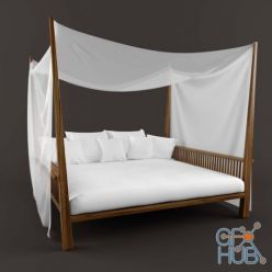 3D model Modern daybed with canopy