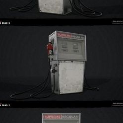 3D model 70s Gas Pump PBR