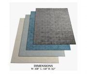 3D model Set of Restoration Hardware Rugs 80