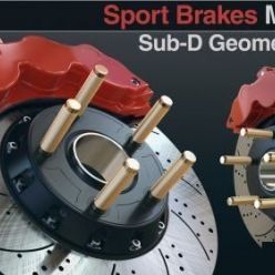 3D model Vehicle Disc Brakes Model Kit PBR