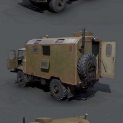 3D model Gaz 66 with Kung