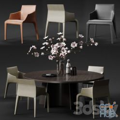 3D model POLIFORM SEATTLE Armchair & KENSINGTON Table