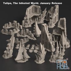 3D model Tulipa The infested World – 3D Print