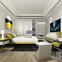 3D model Modern Style Bedroom Interior 17