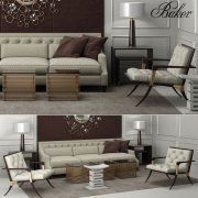 3D model Furniture set Baker TUFTED