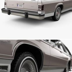 3D model Mercury Marquis Colony Park 1981 car