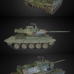 3D model M41D light Tank (max, fbx, obj)