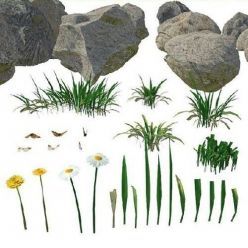 3D model Set for landscaping