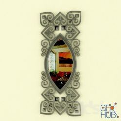 3D model Arabic style mirror