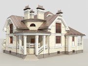 3D model Beautiful classical cottage