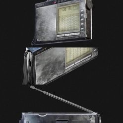 3D model Sony Radio - ICF 7700 PBR