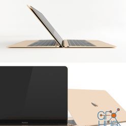 3D model 12″ Apple MacBook 2016