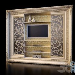 3D model Under TV baroque stand