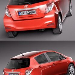 3D model Toyota Yaris 2012 5-door car