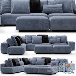 3D model Modular sofa Monsieur by Baxter