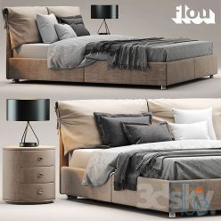 3D model Bed flou Letto Nathalie bed