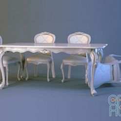 3D model Cavio chair and table