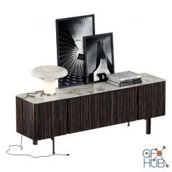 3D model Minotti LOU Sideboards 2018 Set