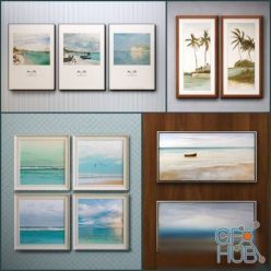 3D model The picture in the frame 11 Pieces (Collection 35) Sea theme (max, fbx)