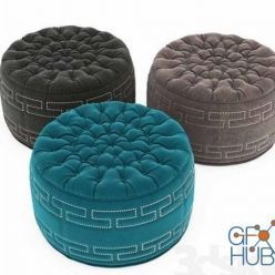 3D model Round Pouf Collection 11